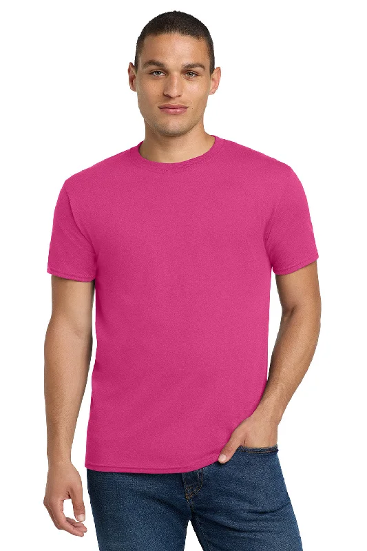 Men’s short-sleeve quid tops-Jerzees Mens Dri-Power Moisture Wicking Short Sleeve Crewneck T-Shirt - Cyber Pink