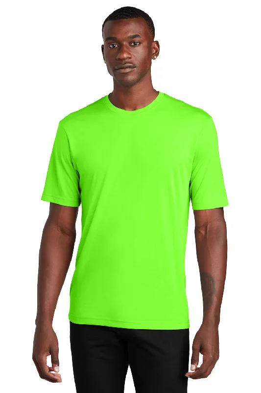 Men’s short-sleeve agile tops-Sport-Tek Mens Competitor Moisture Wicking Short Sleeve Crewneck T-Shirt - Neon Green