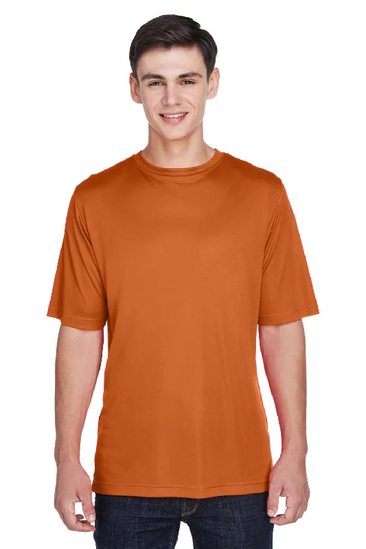 Men’s short-sleeve marled tees-Team 365 Mens Zone Performance Moisture Wicking Short Sleeve Crewneck T-Shirt - Burnt Orange