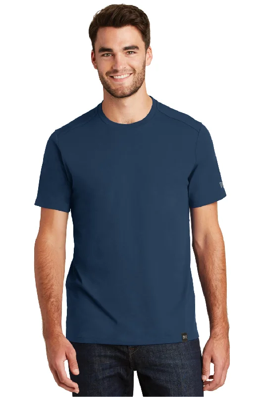 Men’s short-sleeve dusk tees-New Era Mens Heritage Short Sleeve Crewneck T-Shirt - Dark Royal Blue - Closeout