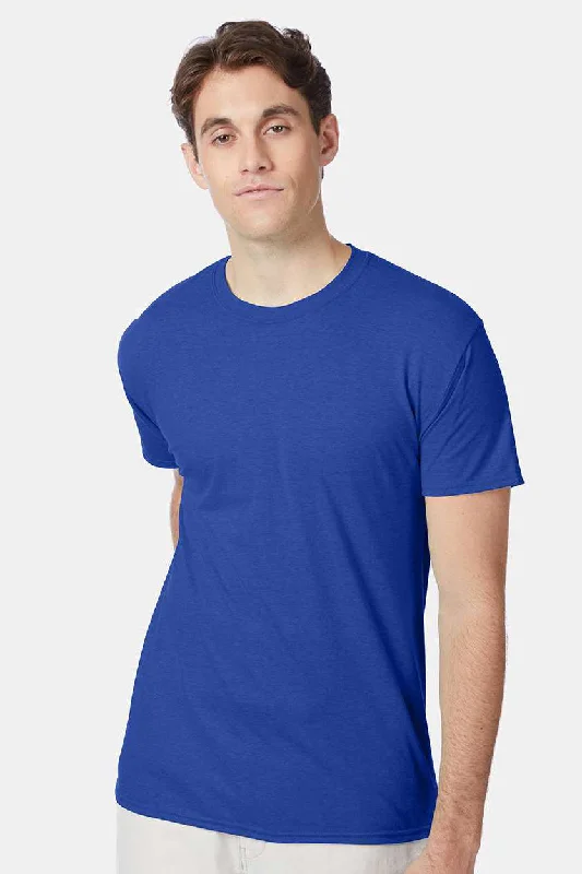 Men’s short-sleeve zest shirts-Hanes Mens X-Temp FreshIQ Moisture Wicking Short Sleeve Crewneck T-Shirt - Royal Blue