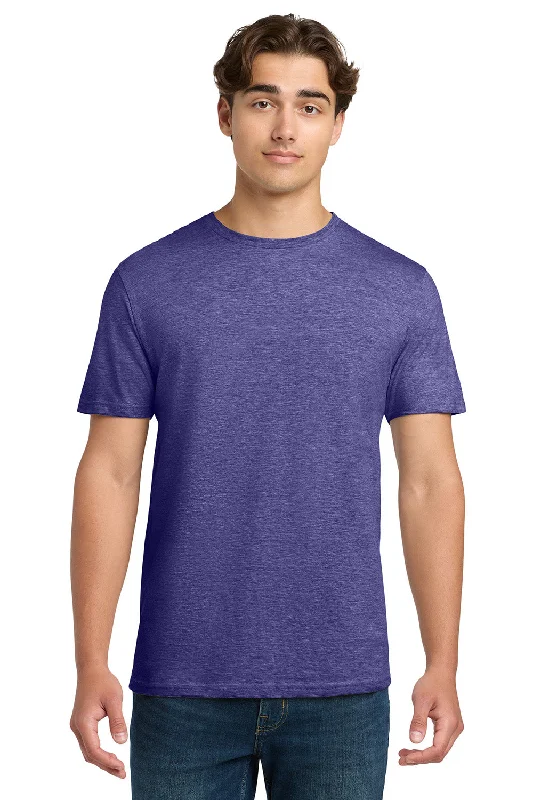 Men’s short-sleeve oust tops-Gildan Mens Softstyle Short Sleeve Crewneck T-Shirt - Heather Purple