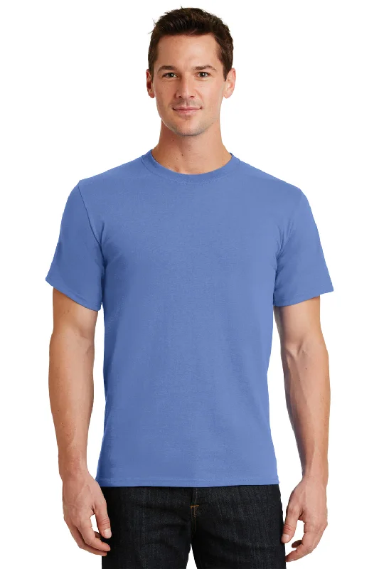 Men’s short-sleeve nook tees-Port & Company Mens Essential Short Sleeve Crewneck T-Shirt - Carolina Blue