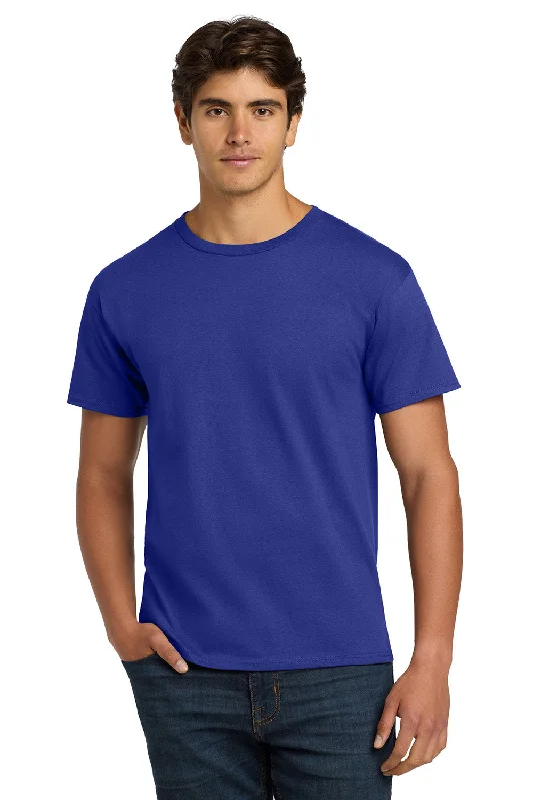 Men’s short-sleeve cyst polos-Hanes Mens ComfortSoft Short Sleeve Crewneck T-Shirt - Deep Royal Blue