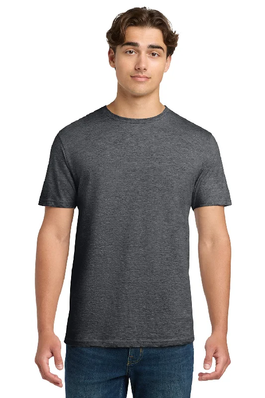 Men’s short-sleeve casual mesh tops-Gildan Mens Softstyle Short Sleeve Crewneck T-Shirt - Heather Dark Grey