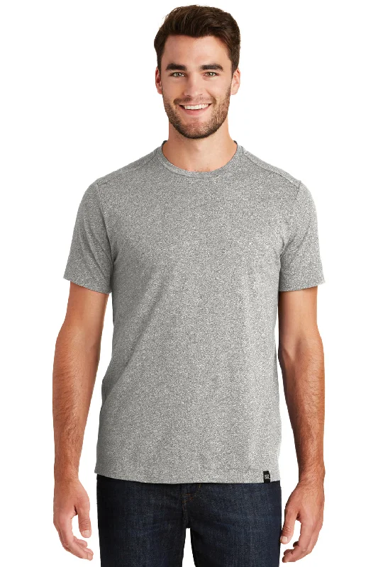 Men’s short-sleeve eave tops-New Era Mens Heritage Short Sleeve Crewneck T-Shirt - Light Graphite Grey Twist