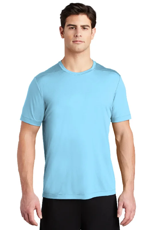 Men’s short-sleeve xing tees-Sport-Tek Mens Moisture Wicking Short Sleeve Crewneck T-Shirt - Light Blue