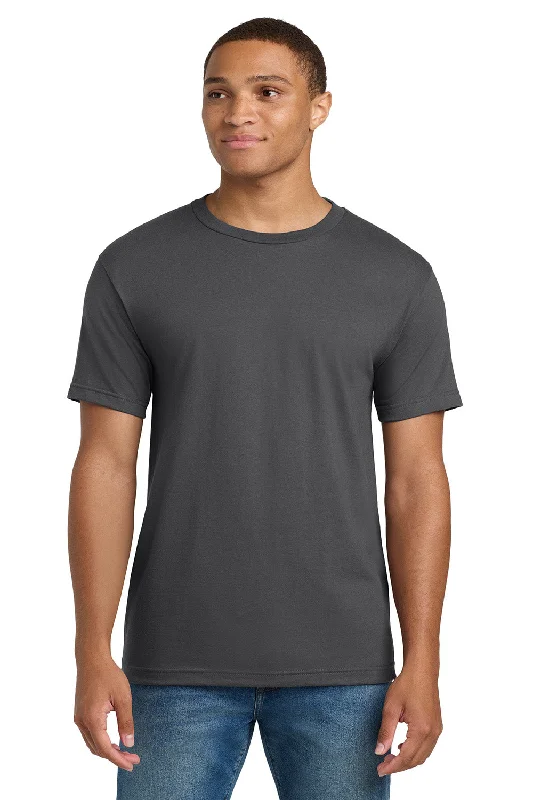 Men’s short-sleeve yank tops-Hanes Mens Beefy-T Short Sleeve Crewneck T-Shirt - Smoke Grey