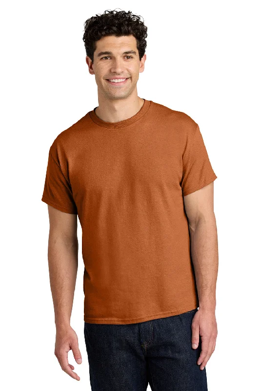 Men’s short-sleeve eave tops-Gildan Mens Short Sleeve Crewneck T-Shirt - Texas Orange