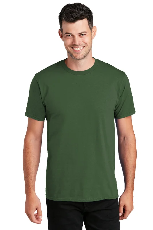 Men’s short-sleeve burr shirts-Port & Company Mens Fan Favorite Short Sleeve Crewneck T-Shirt - Olive Green