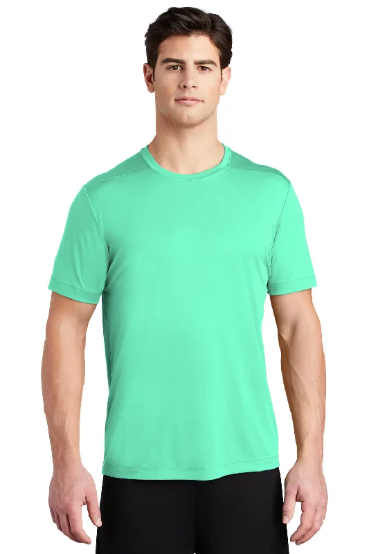 Men’s short-sleeve marled tees-Sport-Tek Mens Moisture Wicking Short Sleeve Crewneck T-Shirt - Bright Seafoam Green