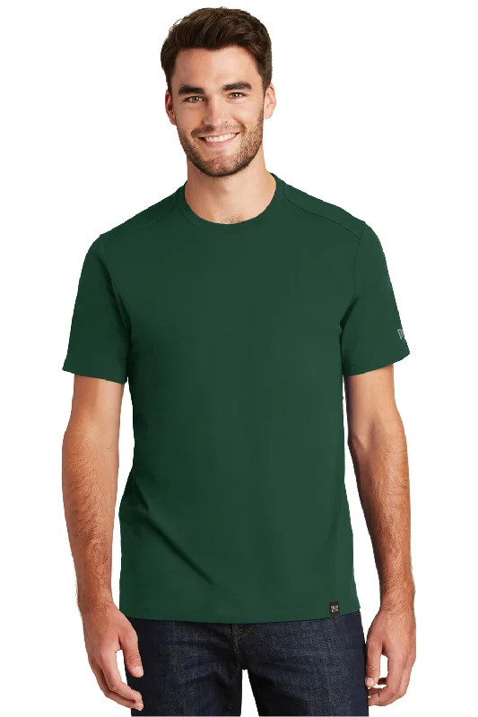 Men’s short-sleeve nook tees-New Era Mens Heritage Short Sleeve Crewneck T-Shirt - Dark Green