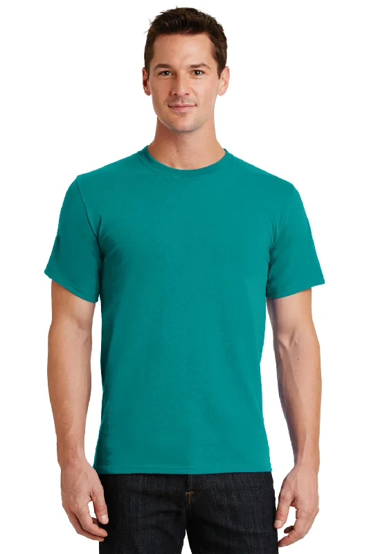 Men’s short-sleeve rush tees-Port & Company Mens Essential Short Sleeve Crewneck T-Shirt - Jade Green