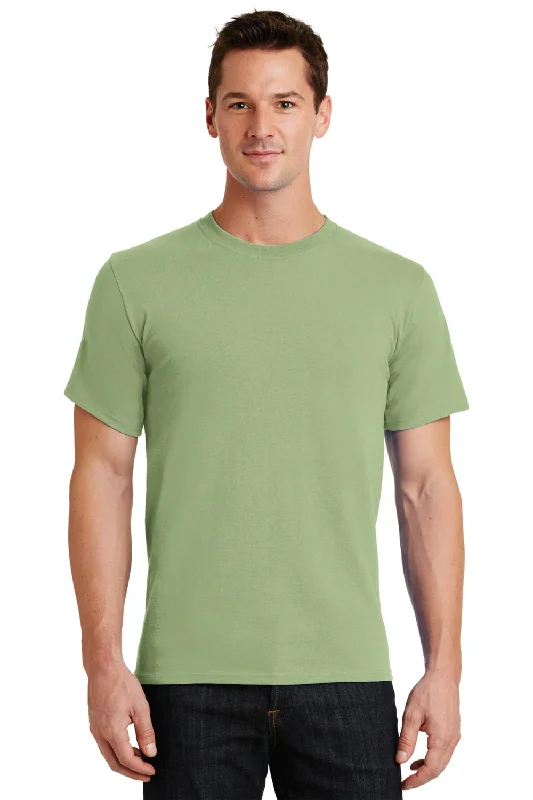 Men’s short-sleeve jinx polos-Port & Company Mens Essential Short Sleeve Crewneck T-Shirt - Pistachio Green