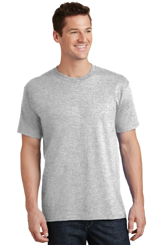 Men’s short-sleeve glib tops-Port & Company Mens Core Short Sleeve Crewneck T-Shirt - Ash Grey