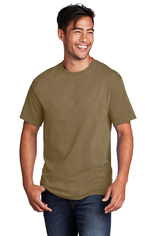 Men’s short-sleeve idly tops-Port & Company Mens Core Short Sleeve Crewneck T-Shirt - Coyote Brown