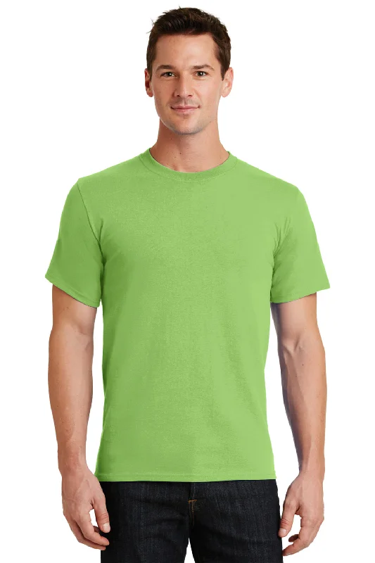 Men’s short-sleeve meld tops-Port & Company Mens Essential Short Sleeve Crewneck T-Shirt - Lime Green