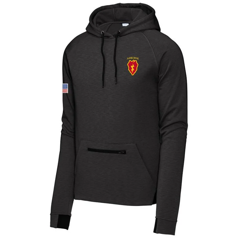 mens hoodie with breathable fabric design-4-25th Airborne Strive Pullover