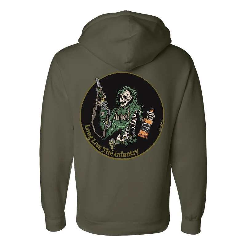 mens hoodie for easy movement-Barracks Bash Hoodie