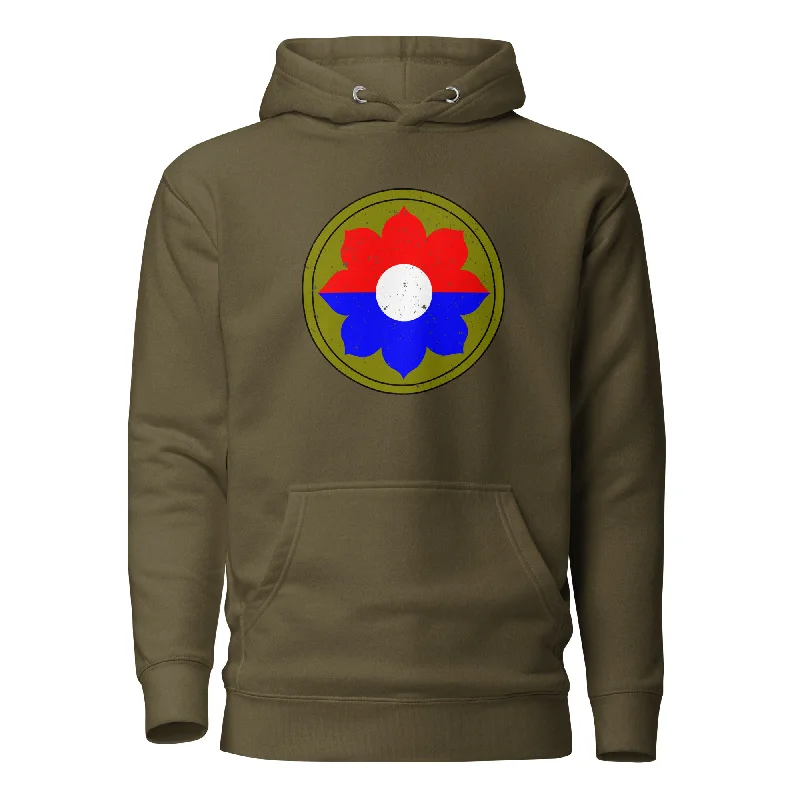 mens hoodie for stylish errands-CLT - 9th Infantry Vintage Hoodie