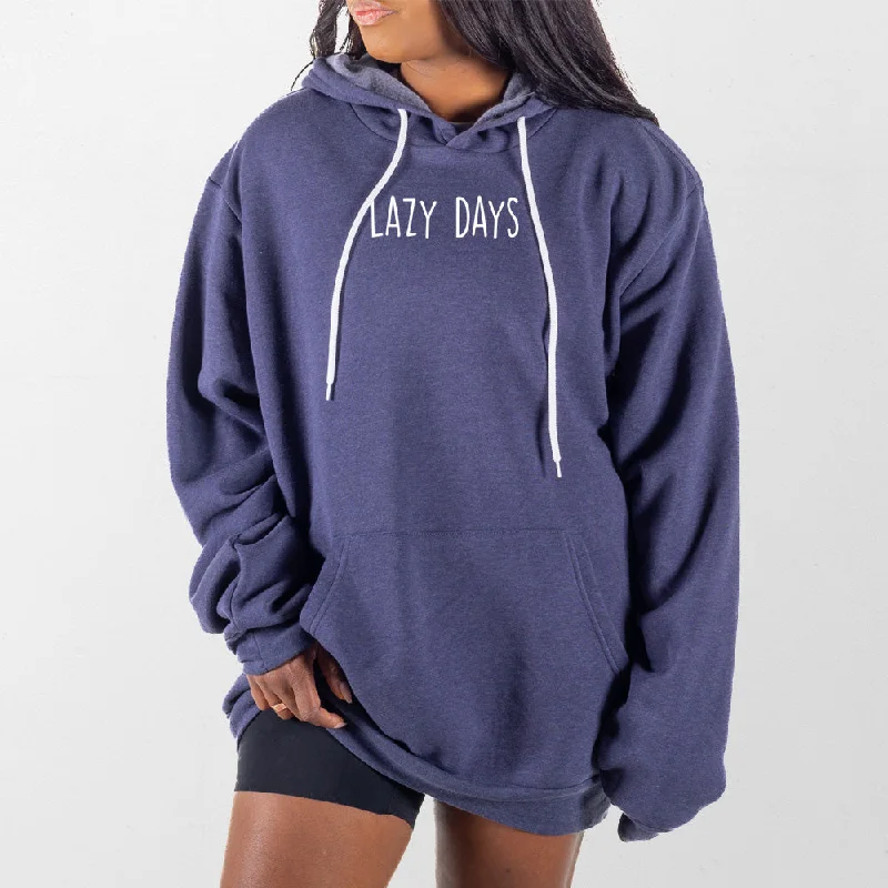 mens hoodie for modern aesthetics-Lazy Days Giant Hoodie