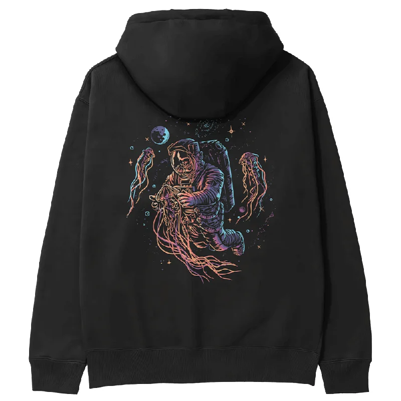 mens hoodie for trendy workouts-Cosmic Jellies Hoodie