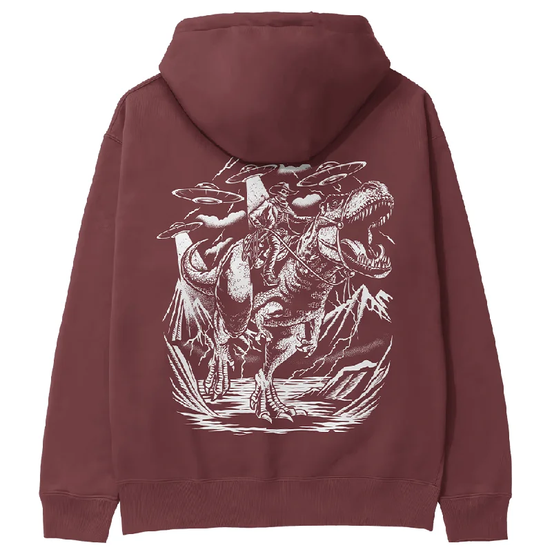 mens hoodie for the fashion-conscious man-(New) Space Cowboy Hoodie - Wine