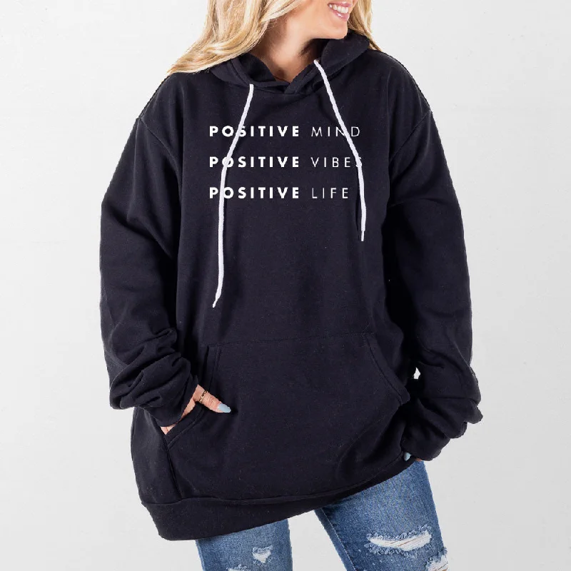 mens hoodie with urban chic look-Positive Mind Vibes Life Giant Hoodie