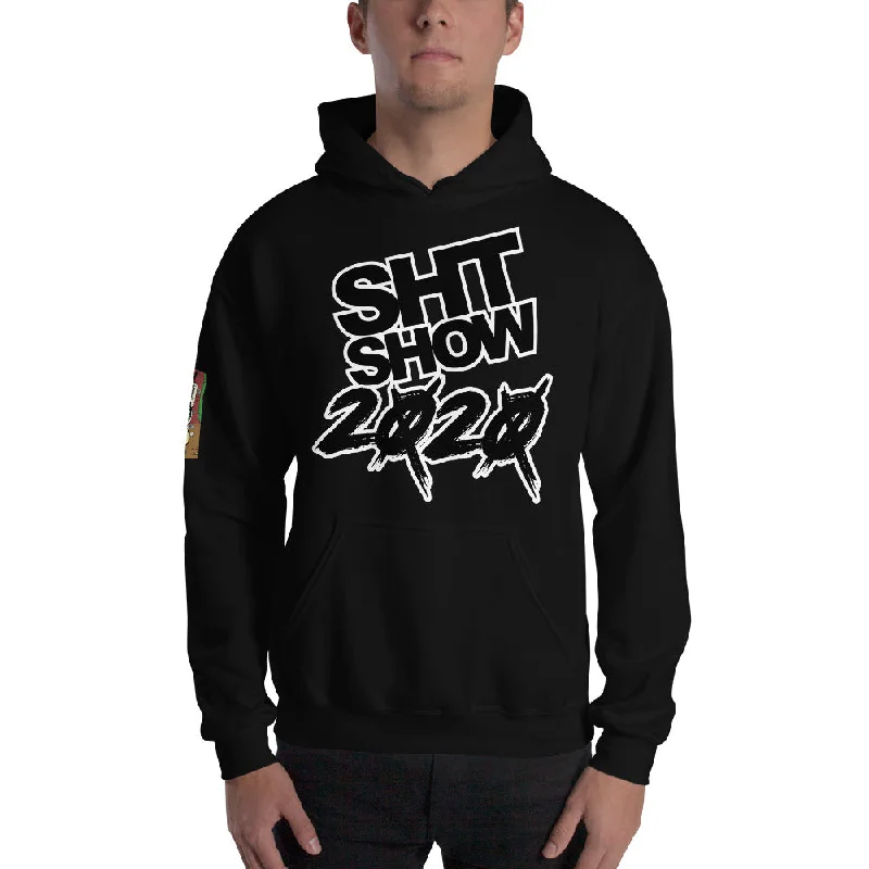 mens hoodie with cool tones-SHT SHOW 2020 - COVID 19 WORLD TOUR HOODIE (3X-5X)