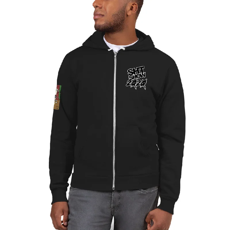 mens hoodie with bold features-SHT SHOW 2020 - Covid 19 World Tour Zip Up Hoodie