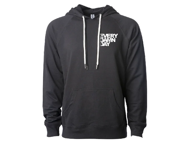 mens hoodie with brushed fleece lining-SHTNONM - EDD TERRY HOODIE