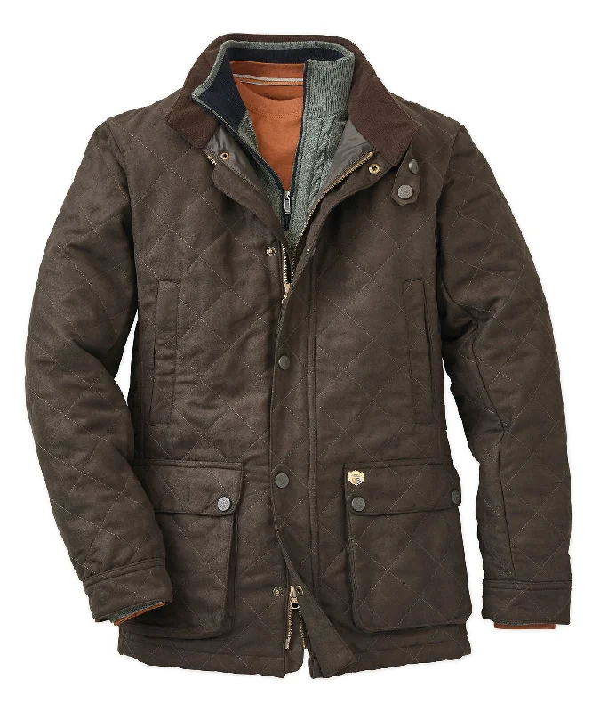 men's jackets for all-weather protection-Alan Paine of England Felwell Diamond-Quilted Jacket