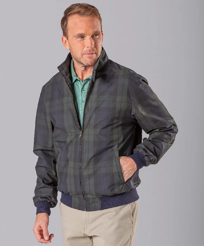 men's jackets for casual daily wear-Alan Paine of England Letson Check Bomber Jacket