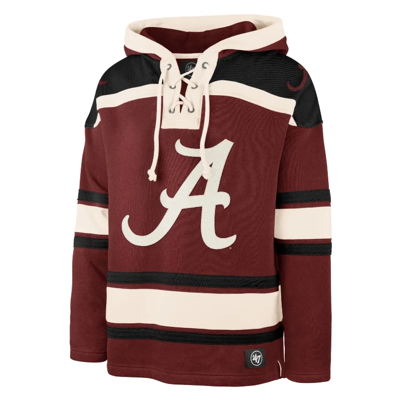 mens hoodie for fall fashion-ALABAMA CRIMSON TIDE SUPERIOR '47 LACER HOOD