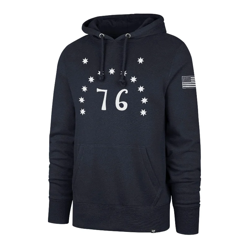 mens hoodie with sporty appeal-Americana BENNINGTON TWO PEAT '47 HEADLINE HOOD