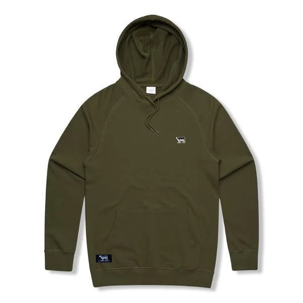 mens hoodie for performance lifestyle-Black Sheep Heavyweight Icon Hoody Army Green