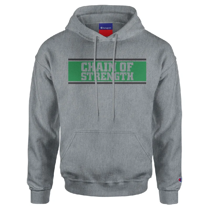 mens hoodie with modern graphic-Chain Of Strength "The One Thing That Still Holds True (Champion Brand)" - Hooded Sweatshirt