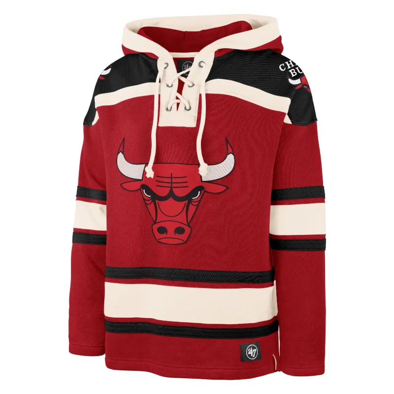 mens hoodie with tailored hoodie fit-CHICAGO BULLS SUPERIOR '47 LACER HOOD