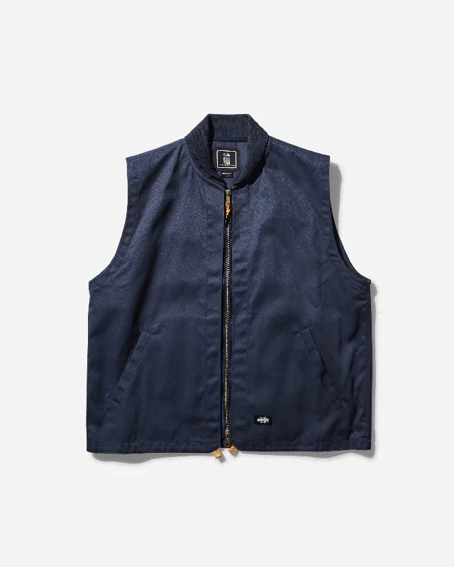 men's jackets with ultra-light insulation-TDC Multi Function Eisenhower Vest Navy