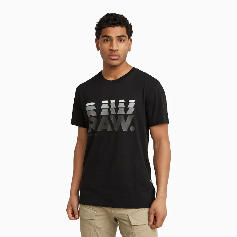 Men’s short-sleeve glib tops-Men's Raw Graphic Crew Neck T Shirt