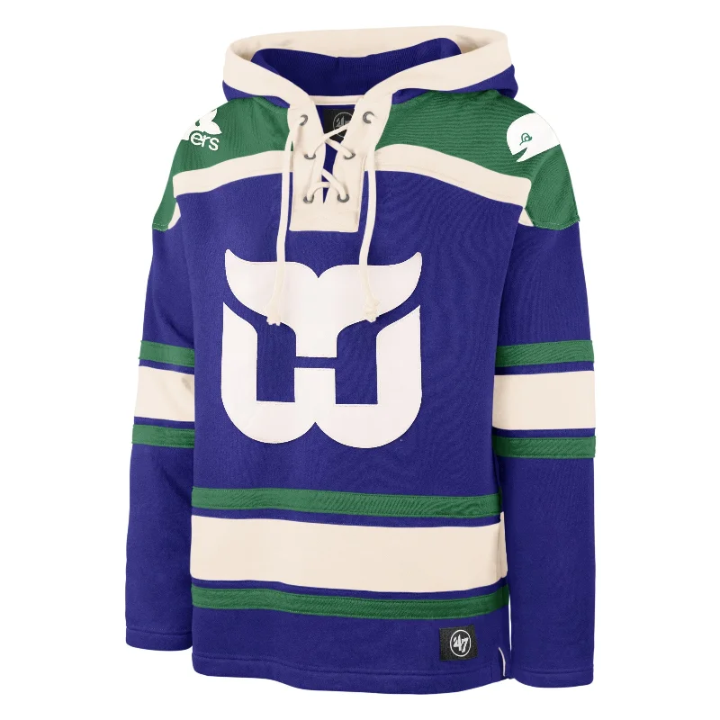 mens hoodie for evening out-HARTFORD WHALERS VINTAGE '47 SUPERIOR LACER HOOD