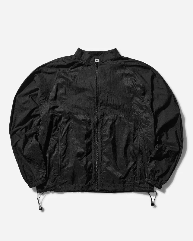 men's jackets with durable water-repellent finish-Men's Nylite Textured Panel Jacket Black