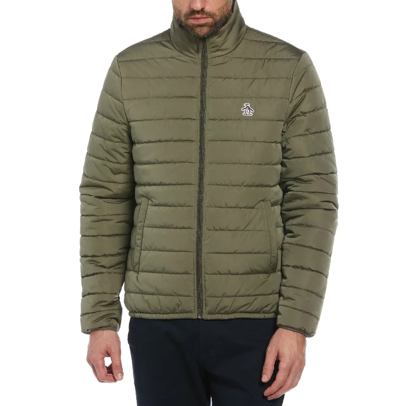 men's jackets with deep side pockets-Lightweight Puffer Jacket