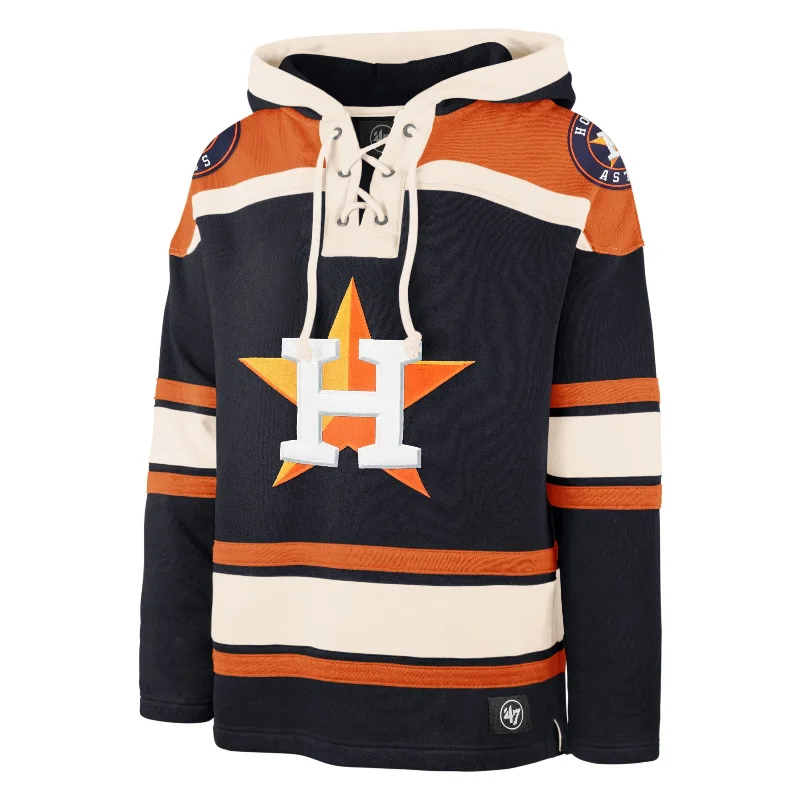 mens hoodie for ski trips-HOUSTON ASTROS SUPERIOR '47 LACER HOOD