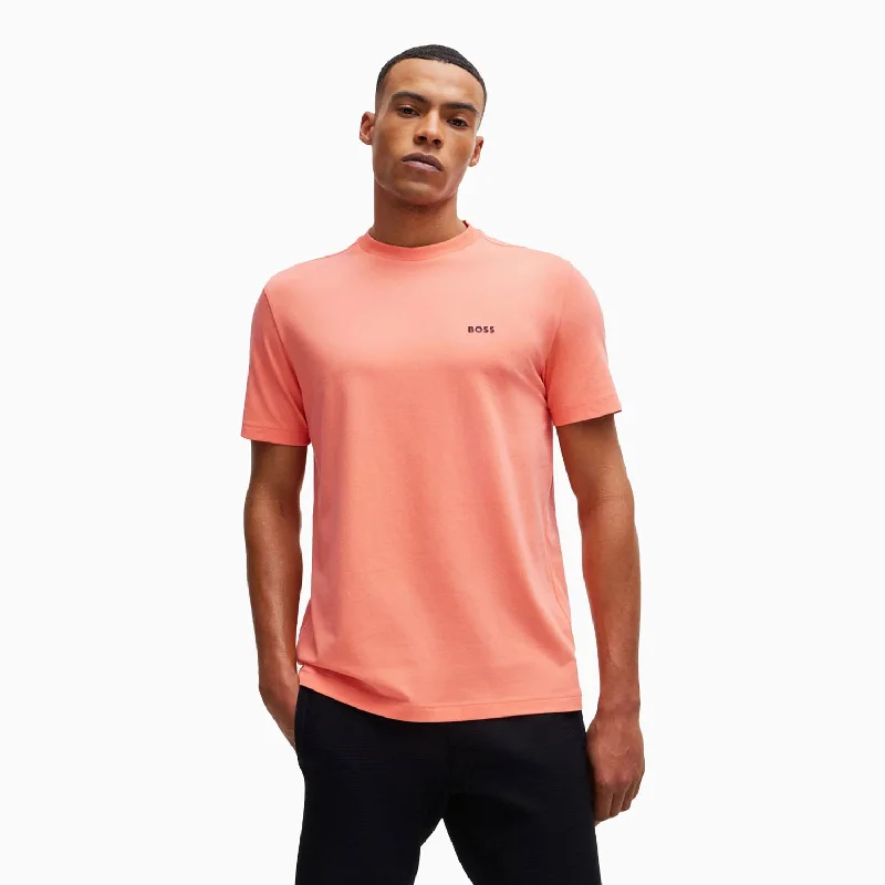 Men’s short-sleeve meld tops-Men's Stretch Cotton Regular Fit T-Shirt With Contrast Logo