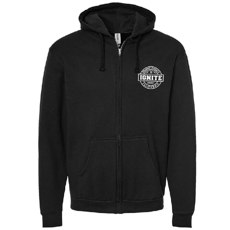 mens hoodie for ultimate street style-Ignite "Lightning" - Zipper Hooded Sweatshirt