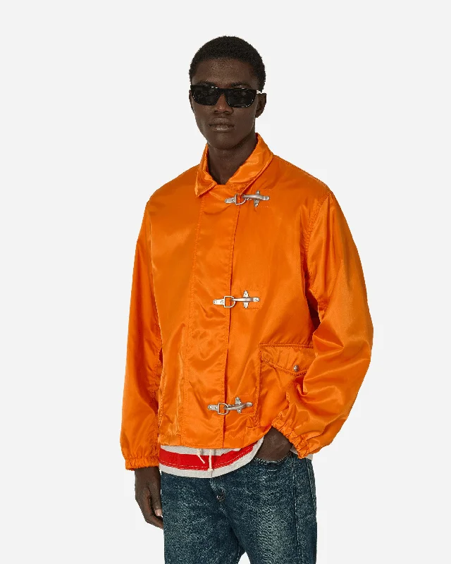 men's jackets with comfortable fabric construction-Nylon Hooks Jacket Orange