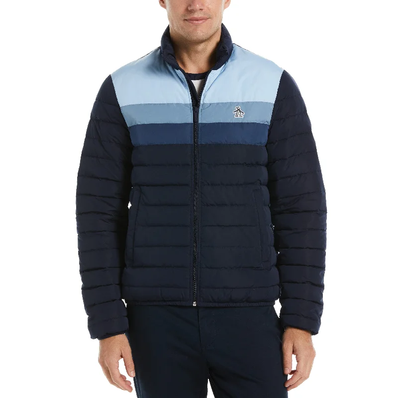 men's jackets with functional interior pockets-Lightweight Puffer Jacket