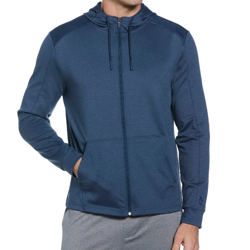 men's jackets with high-quality polyester blend-Penguin Sport Full Zip Midweight Pieced Hoodie