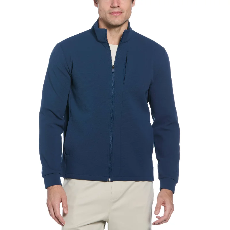 men's jackets for casual Friday wear-Penguin Sport Micro Texture Full Zip Jacket